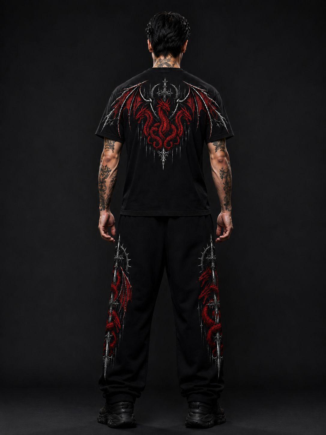 DRACONIS OVERSIZE T-SHIRT HENNA RED