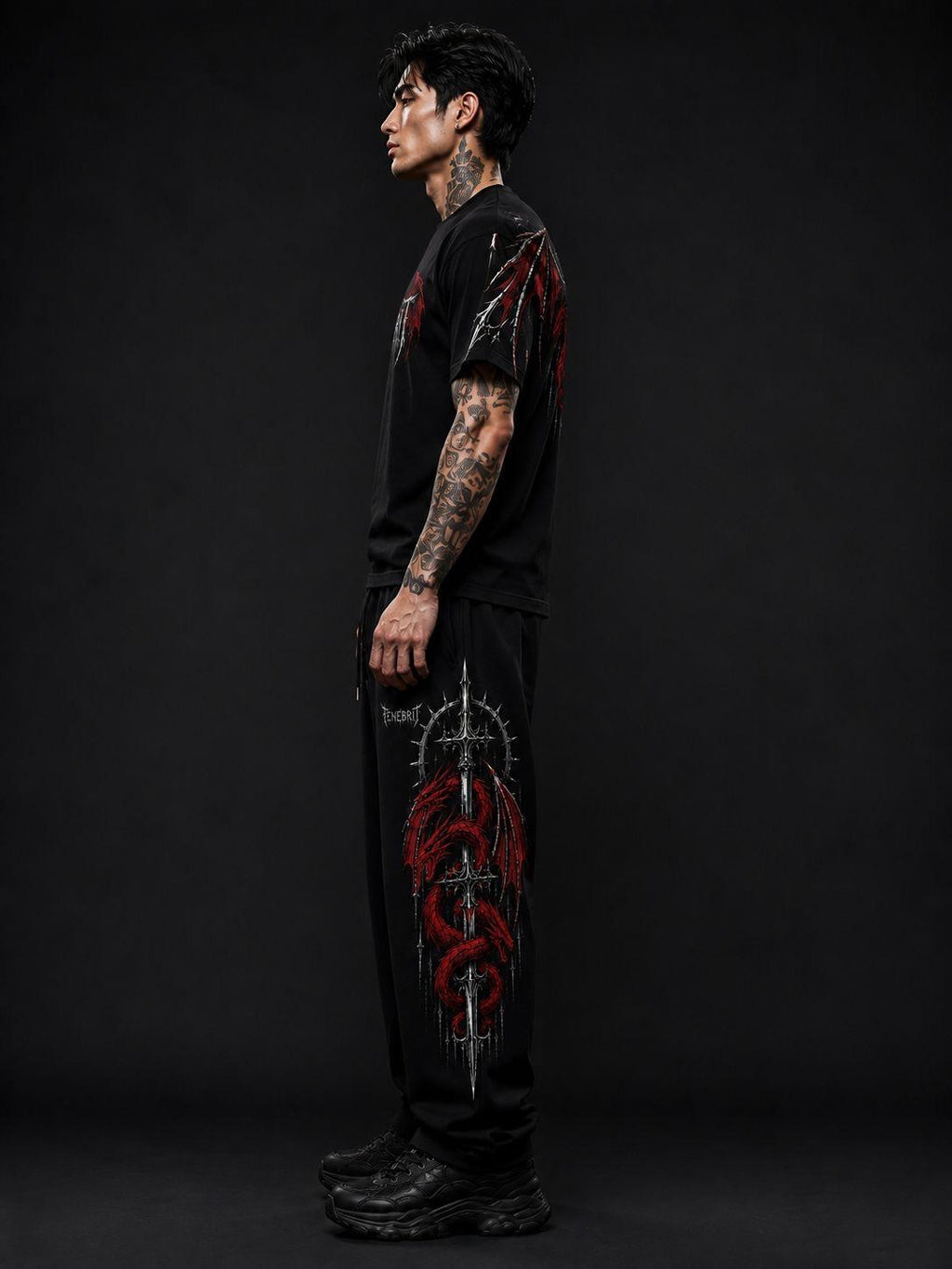 DRACONIS OVERSIZE T-SHIRT HENNA RED