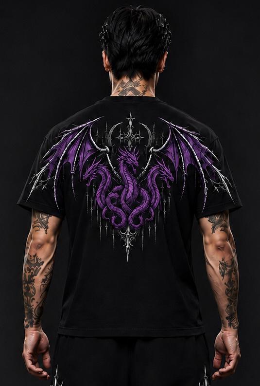 DRACONIS OVERSIZE T-SHIRT VOİD PURPLE